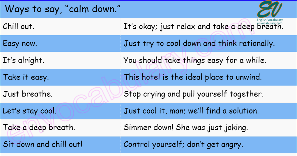 calm down