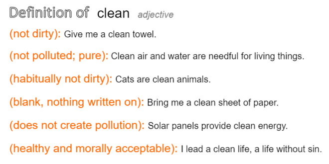 cleanup meaning