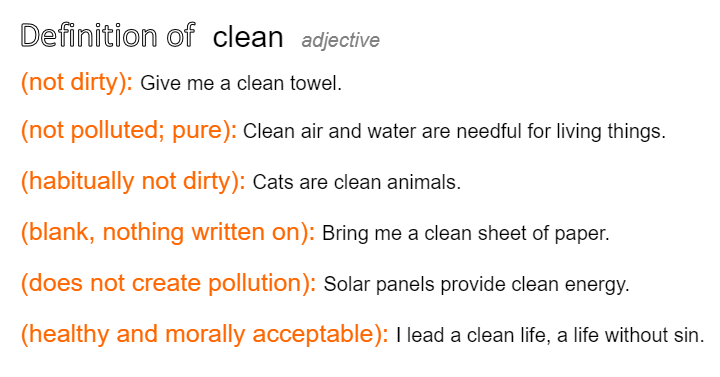 clean definition