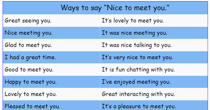 Nice to meet you.
