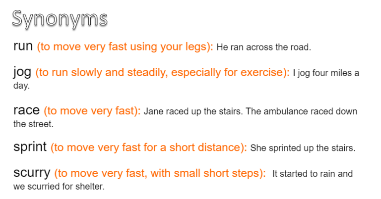 run-synonyms-english-vocabulary-envocabulary